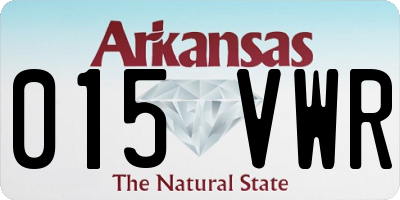 AR license plate 015VWR