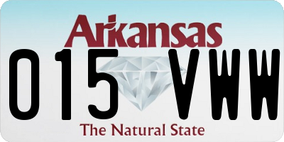 AR license plate 015VWW
