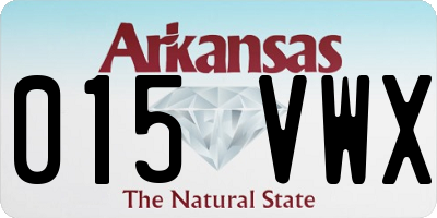 AR license plate 015VWX