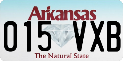 AR license plate 015VXB
