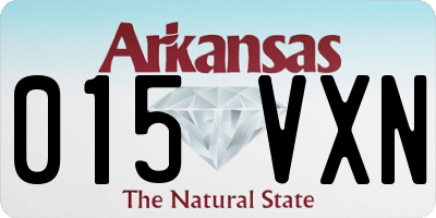 AR license plate 015VXN