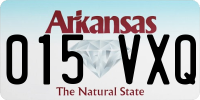 AR license plate 015VXQ