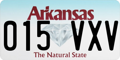 AR license plate 015VXV