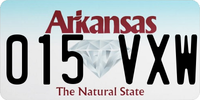 AR license plate 015VXW