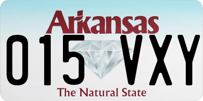 AR license plate 015VXY