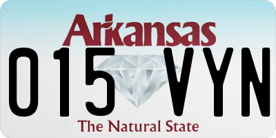 AR license plate 015VYN