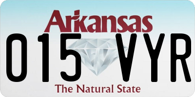 AR license plate 015VYR
