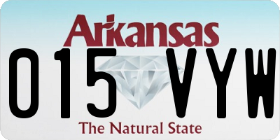 AR license plate 015VYW