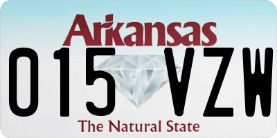 AR license plate 015VZW