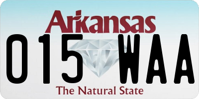 AR license plate 015WAA