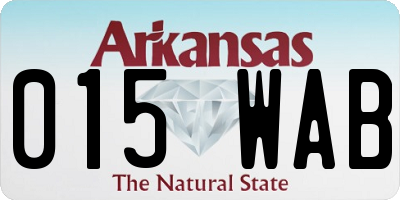 AR license plate 015WAB
