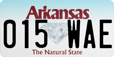 AR license plate 015WAE