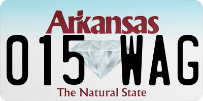 AR license plate 015WAG