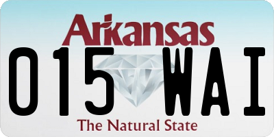 AR license plate 015WAI