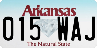 AR license plate 015WAJ