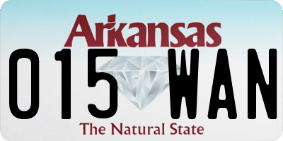 AR license plate 015WAN