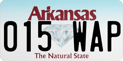 AR license plate 015WAP