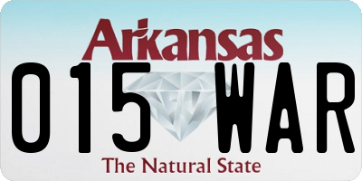 AR license plate 015WAR
