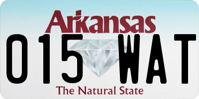 AR license plate 015WAT