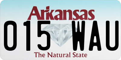 AR license plate 015WAU