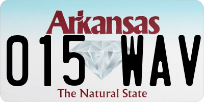 AR license plate 015WAV