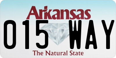 AR license plate 015WAY