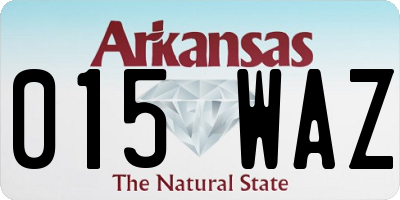 AR license plate 015WAZ