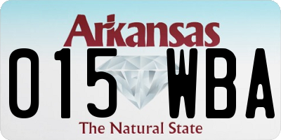 AR license plate 015WBA
