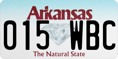 AR license plate 015WBC