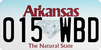 AR license plate 015WBD