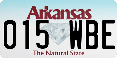 AR license plate 015WBE