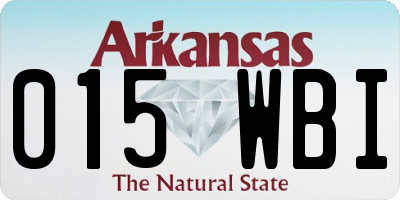 AR license plate 015WBI