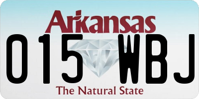 AR license plate 015WBJ