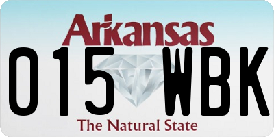 AR license plate 015WBK