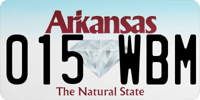 AR license plate 015WBM
