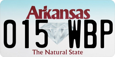 AR license plate 015WBP