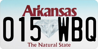 AR license plate 015WBQ