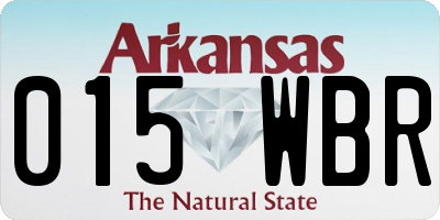 AR license plate 015WBR
