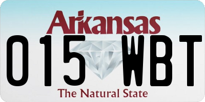 AR license plate 015WBT