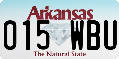 AR license plate 015WBU