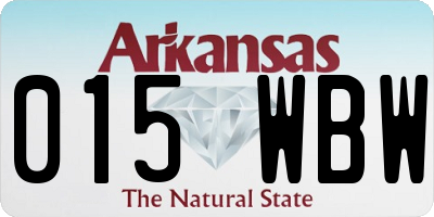AR license plate 015WBW