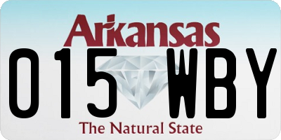 AR license plate 015WBY