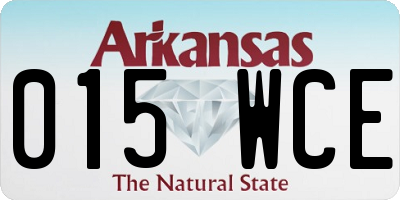 AR license plate 015WCE