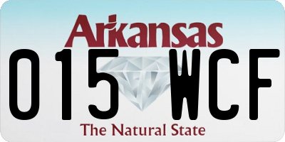 AR license plate 015WCF