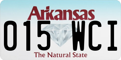 AR license plate 015WCI