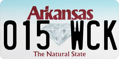 AR license plate 015WCK