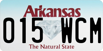 AR license plate 015WCM