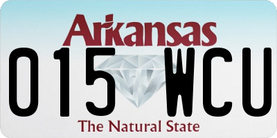 AR license plate 015WCU