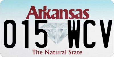 AR license plate 015WCV