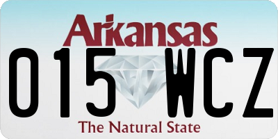 AR license plate 015WCZ